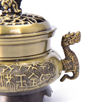 1 Ks Vintage Dizajn Tibetský Štýl Mini Zliatiny Bronzu Kadidlo Horák Lopatku Metal Craft