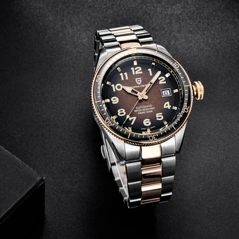 PAGANI Dizajnu Značky Luxusné Muži Hodinky Automatické Black Watch Mužov z Nerezovej Ocele, Vodotesné Business Šport Mechanické Náramkové hodinky