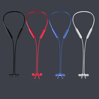 Nové magnetické športové bluetooth headset Ťažké basy s uväzovaním za krk in-ear pre Športové počúvanie hudby, hier, telefonovanie lenmai