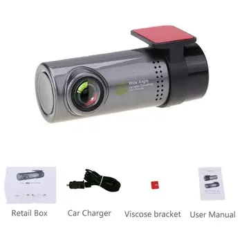 Mini WiFi Auta DVR Kamera Tabuľa 360 stupeň HD 720P Video Rekordér Auto Predné Dash Cam sa Digitálne Registrátor Videokamera