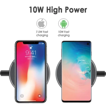 Farebné Rýchle Bezdrôtové Nabíjačky 10W Telefón, Nabíjačka, USB Nabíjací Pad pre iphone Samsung Huawei Xiao Android IOS Mobilný Telefón