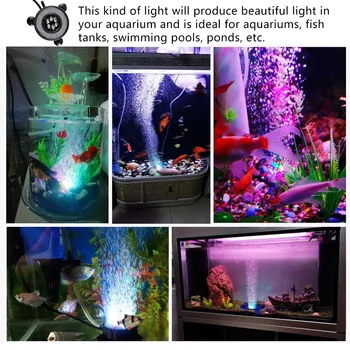 Akvárium vzduchová Bublina Svetlo Farebné Led Lampa pre Ryby Nádrž Akvárium pod vodou Dekorácie Svetla Akvárium Príslušenstvo