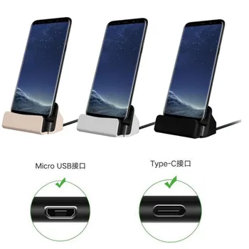 USB Stojan Kov Dock Nabíjačku Huawei P30 P40 Ltie Mate 20 30 Pro Česť 10i 8A P Smart S Z 2021 Pre Samsung A50 A20 Xiao 10 Lite
