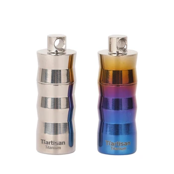 Tiartisan Mini Titán Úložný Box Nepremokavé Pilulku Prípade Pre Keychain Eco-Friendly Ultralight Prenosné Titán Parfum Prípade