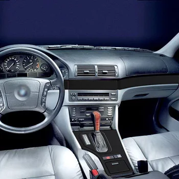 3D karbónová Interiéru Vozidla stredovej Konzoly Zmena Farby Liatie Nálepky, Nálepky Pre BMW Série 5 E39 2000-2005