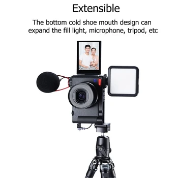 Pre Sony ZV1 R054 R055 Fotoaparát Kovové Rozšírenie Základnej Doske konzoly a Mikrofón Rozšírenie Rýchle Uvoľnenie L-Doska Držiak