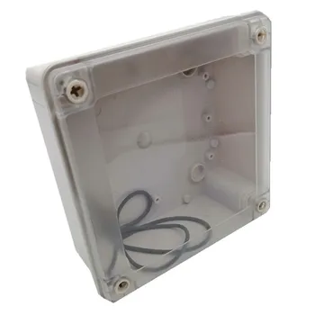 160*160*60 MM Vodotesné Plastové Spojovacej skrinke priehľadný kryt Bývanie Prípade Elektrických Projektu Vonkajšie Boxy