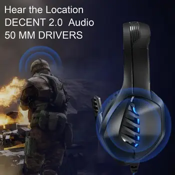 Profesionálne Led Svetlo Počítač Herný Headset Hlboké Basy Stereo Káblové Nastaviteľné Herné Slúchadlá S Mikrofónom pre PS4 Xbox Notebook