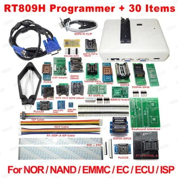 Doprava zadarmo Pôvodné RT809H EMMC-Nand FLASH Extrémne rýchly Univerzálny Programátor +38 Položiek+Edid Kábel S CABELS EMMC-Nand