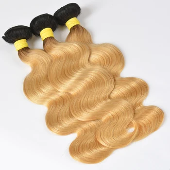 BAISI Vlasy Brazílsky Telo Vlna predlžovanie Vlasov 1B/#613 Blondína Remy Vlasy Väzbe Ľudské Vlasy