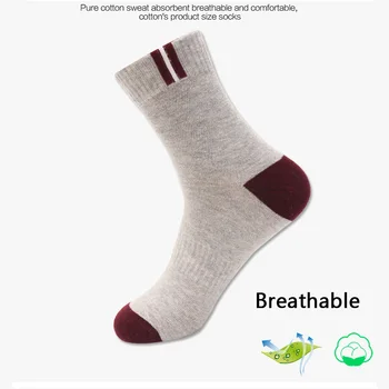5Pairs/veľa pánske Ponožky Bavlna Veľkosť 44 45 46 47 Business Dlhé Ponožky Priedušná Dezodorant Veľká Veľkosť Módne Vysokej Kvality