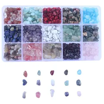 15 Farba Najrôznejších Drahokam Korálky Nepravidelné Prírodné Čipy pre KUTILOV, Šperky, Takže F3MF