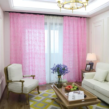 DIY White Rose kórejský 3d Závesy Vyšívaný Kvetinový Tylu Úplnej Pre Obývacia Izba, Detská Kuchyňa Spálňa Záclony WP148-30
