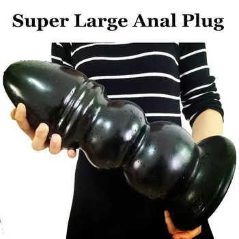 Super obrovský veľký Análny Plug Silikónové Dildo žiadne vibrácie Black Riti análny Masáž dilator Erotické sexuálnu hračku, obrie análne dildo zadok plug