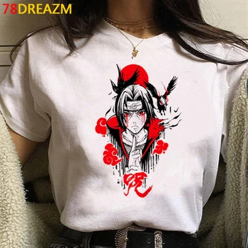 Japonské Anime Naruto Akatsuki T Shirt Ženy Zábavné Itachi Grafické Tees Sasuke Kawaii Cartoon Letné Topy Unisex tričko Žena