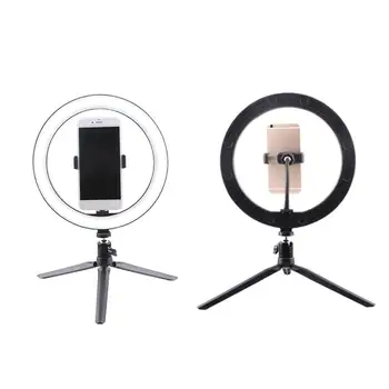 8 Palcový Krúžok Svetlo s Stand - Rovtop LED Fotoaparátu Selfie Svetlo, Krúžok na iPhone Statív a Držiaka Telefónu pre Video Fotografovanie