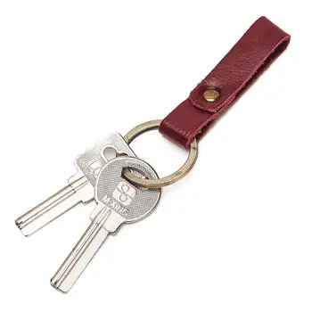 Originálne Kožené Unisex Keychain Split Krúžok Kľúč Držiteľa Krúžky Vysoko Kvalitné Ženy Muži Kľúčenky Príslušenstvo