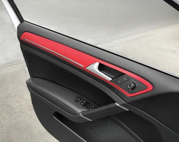 Interiérové Dvere Rukoväť Chrome Panel Výbava Uhlíkových Vlákien ochranný Film Nálepky Auto Styling Pre Volkswagen VW Golf 7 MK7 Príslušenstvo
