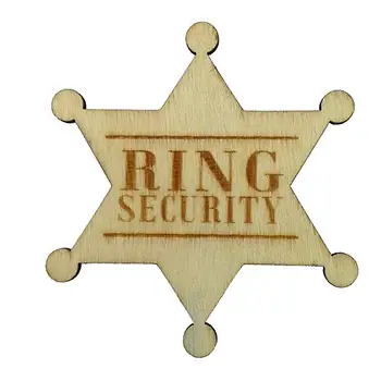 2 ks/Pack Krúžok Bezpečnosti Odznak Rustikálny Svadobné Drevené Krúžok Nosič Darček Breastpin Šperky pre Chlapcov Svadobné Prospech