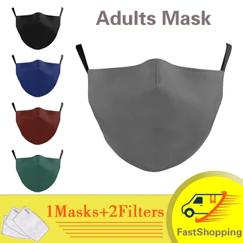 PM2.5 Dospelých Pleťové Masky Pure Color Nastaviteľné Facemask Prach, Umývateľný Opakovane Bavlna Maska Módne Prachotesný Úst Masky