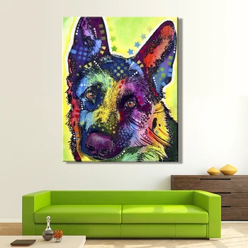 Farba číslo umenie, maľovanie podľa čísel, pes Sa riotous farebné abstraktné Krásne Spálňa závesné dekoratívne maľby príručka
