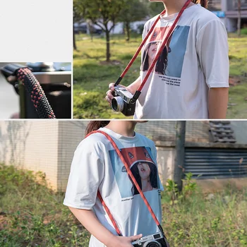 Nylon farebné lano Fotoaparát Ramenný Krk Pás pre Mirrorless Digitálne Leica, Canon, Fuji Nikon Olympus Pentax Sony Kamera