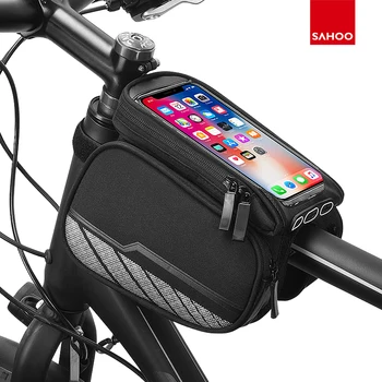 Požičovňa Smart Phone Bag 5.7 / 6.2 palcový Veľký Dotykový Displej MTB, Road na Bicykli jazda na Bicykli Horný Rám Rúrky Kôš Skladovanie D12813LA