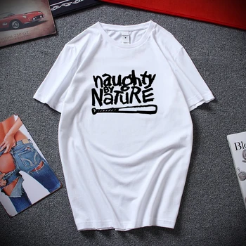 Naughty by Nature Starej Školy Hip Hop Rap Skateboardinger Hudby Kapely 90. rokov Bboy Bgirl T-shirt Čierna Bavlna Tričko Top Tees