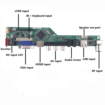 Držiak pre LTN156AT15 diaľkové VGA Radič rada 1336X768 ovládač, HDMI, USB, LCD, LED TV AV 40pin LVDS 15.6