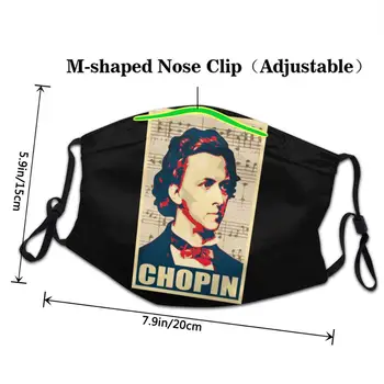 2020 Ženy Muži facemasks masky Chopin Hudobný Skladateľ, priedušná opakovane umývateľný nastaviteľné bavlna starostlivosť o pleť štít na tvár masky