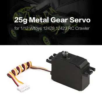 25g Metal Gear Servo 4.8-6V Aktualizovaný na 1/12 Wltoys 12428 12423 RC Auto Truck Riadenia Súčasťou Príslušenstvo