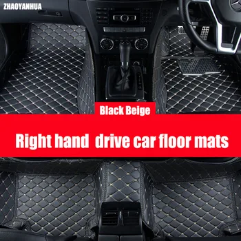 V pravej ruke riadiť auto podlahové rohože pre Toyota FJ Cruiser Fortuner 4Runner auto-styling kožené doplnky koberec vložky