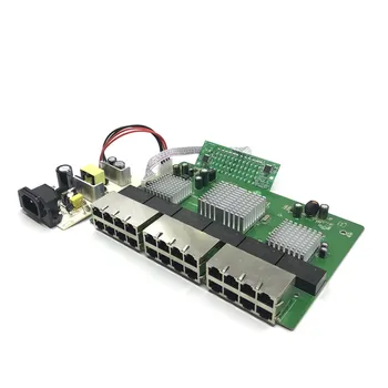 OEM Nový model 24 portový Switch modul Ploche RJ45 Ethernet Switch 10/100/1000mbps Lan Hub, switch 24 portas doska
