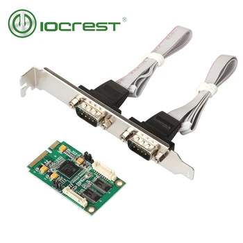 IOCREST Mini PCIe 2 Porty Rs232 Db9 Com Pol Veľkosť Mini PCI Express, Serial Port (sériový Port Priemyselného Regulátora Karty EXAR 17V352
