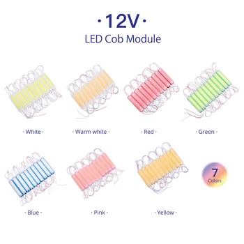 Vstrekovanie COB LED Modul, DC12V Nepremokavé Reklama Dizajn Modulov LED Farebný Led Podsvietenie Channel List Svetlo 20PCS/Veľa