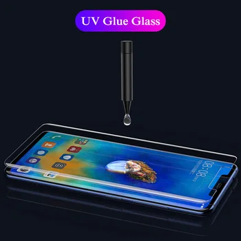 9D Zakrivené UV Nano Tekuté Tvrdeného Skla Prípade Pre LG V30 V40 V50 Plné Pokrytie UV Fólia Pre LG G7 G8 Plus Thinq Screen Protector