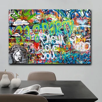 Plátno olejomaľba Abstraktné John Lennon Wall Art olejomaľba Plagát Maliarske Plátno Tlačiť Obrázky, Obývacia Izba Domova