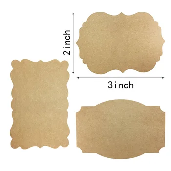 100ks /roll Kraft papier štítok nálepky 5*7 cm 3 rôzne vzory darčekové balenie dekorácie DIY nálepky známky, nálepky