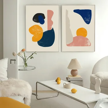Moderné Abstraktné Geometrické Plagát Plátno na Maľovanie na Stenu Umenie Vytlačí Obrázok pre Obývacej Izby, Spálne, Domáce Dekorácie