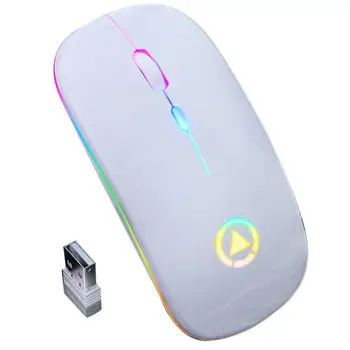 Bezdrôtová Myš, Dobíjacia Myš Slient Počítačová Myš Herné Myši USB 2.4 G Optické Ergonomické Mause pre PC, Notebook