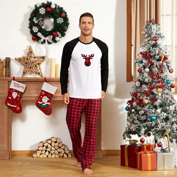 Rodina Vianoce Zodpovedajúce Pyžamo Nastaviť Vianoce Dospelých, Deti Roztomilý Odev Pyžamá Jeleň Rodiny Zodpovedajúce Oblečenie Rodiny Vzhľad Sleepwear