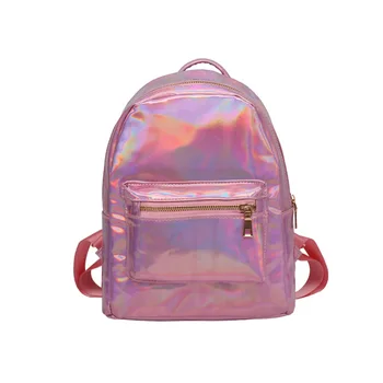 Letné malé hologram laser batoh študentka, PU voľný čas cestovanie daypack bežné multicolor taška pre školy dievčatá mochila