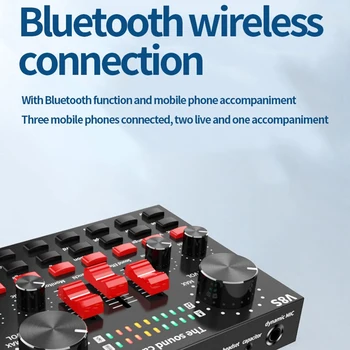 Bluetooth Profesionálne Živé Vysielanie, Zvukovú Kartu, USB, o Rozhranie DJ Mixer Zvuk pre Nahrávanie Mikrofón Gitara