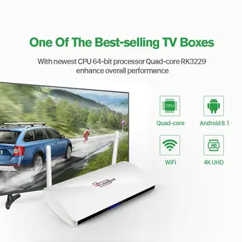 SUB Leadcool TV Android 9.0 Smart TV box S905W 1G+8G/2G+16 G SUB 4K môže pripojiť 3 Android zariadenia Set-top box loď z Francúzska