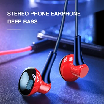 EARDECO V Uchu Káblové Slúchadlá 3,5 mm Stereo Bass Slúchadlá In-ear Headset Hudobné Slúchadlá Drôt s Mikrofónom pre Mobilný Telefón, MP3, MP4