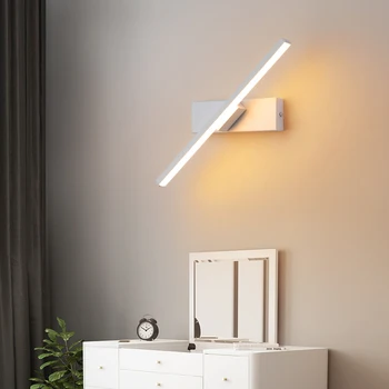 LED stenové svetlo osobnosti spálňa, nočné lampy, Nordic moderný minimalistický tvorivé schodisko uličkou obývacia izba točí nástenné svietidlo