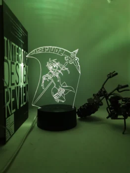 Anime Soul Eater Maka Albarn Obrázok Deti Led Nočné Svetlo pre Domáce Dekorácie Dievčatá, Izba Posteli Stôl 3D Lampa Darček Farby