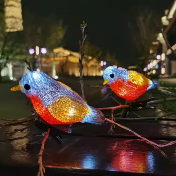 Nepremokavé 5 LED Akryl Vták Garland Svetlá String Domov Garden Party Dekorácie Dovolenku Solárny Krajiny Rozprávky na Čítanie