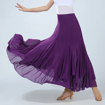 Lady Ballroom Dance Sukne Valčík Flamenco Kostým Elastické Opasok Big Swing
