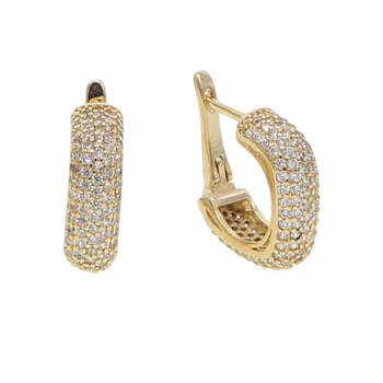 Veľkoobchod Módne Šperky najlepšími Priateľmi strieborná/zlatá farba Earings U Shape Stud Náušnice Pre Ženy Biele Náušnice Zirkón